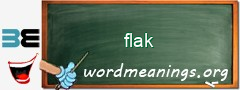 WordMeaning blackboard for flak